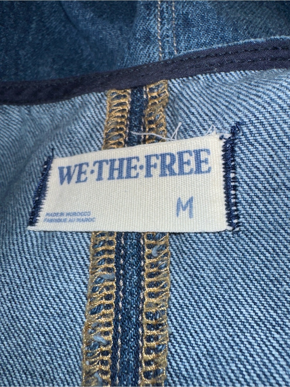 Free People  Washed Blue Denim Pocket Overalls Jumpsuit